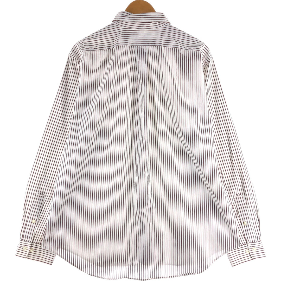 Ralph Lauren Classic Fit Long Sleeve Button Down Striped Shirt Men's XL cotton brown type Vintage Second Hand