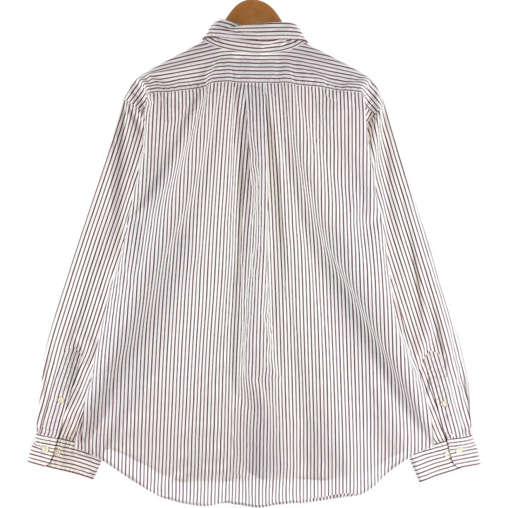 Ralph Lauren Classic Fit Long Sleeve Button Down Striped Shirt Men's XL cotton brown type Vintage Second Hand