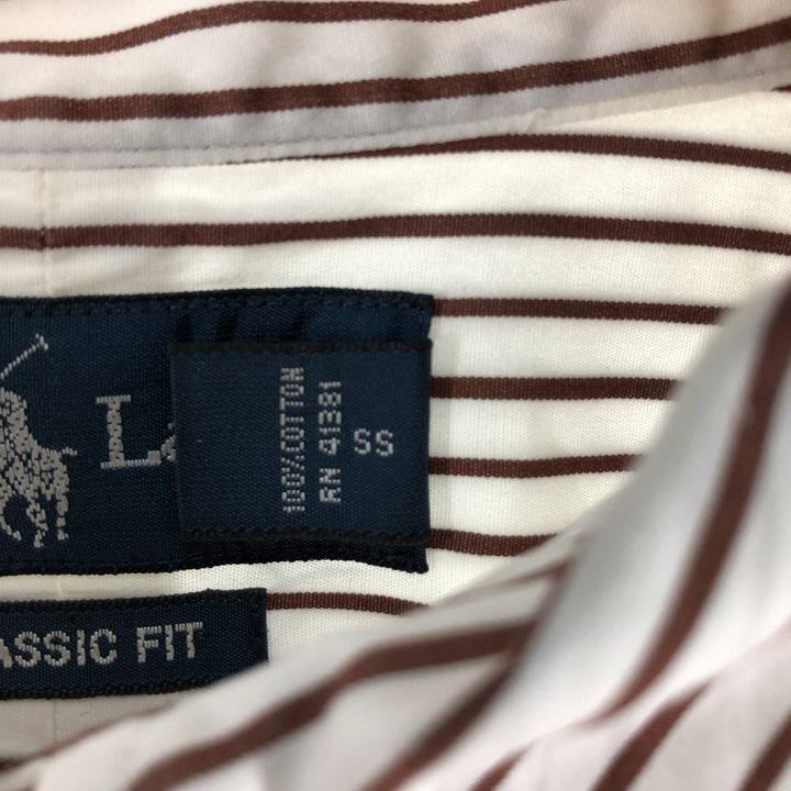 Ralph Lauren Classic Fit Long Sleeve Button Down Striped Shirt Men's XL cotton brown type Vintage Second Hand