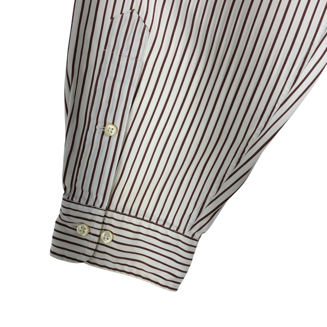 Ralph Lauren Classic Fit Long Sleeve Button Down Striped Shirt Men's XL cotton brown type Vintage Second Hand