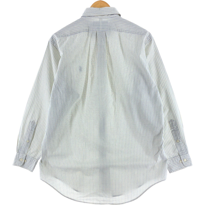 Ralph Lauren YARMOUTH Long Sleeve Button-Down Check Shirt, Men's Size M cotton yellow type Vintage Second Hand