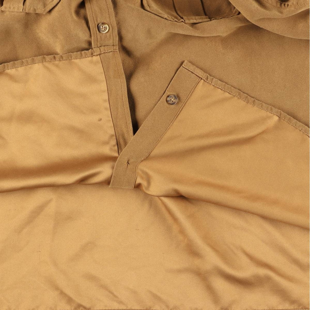 WHITE STAG Long Sleeve Faux Suede Shirt, Women's, Size XL polyester Beige type Vintage Second Hand