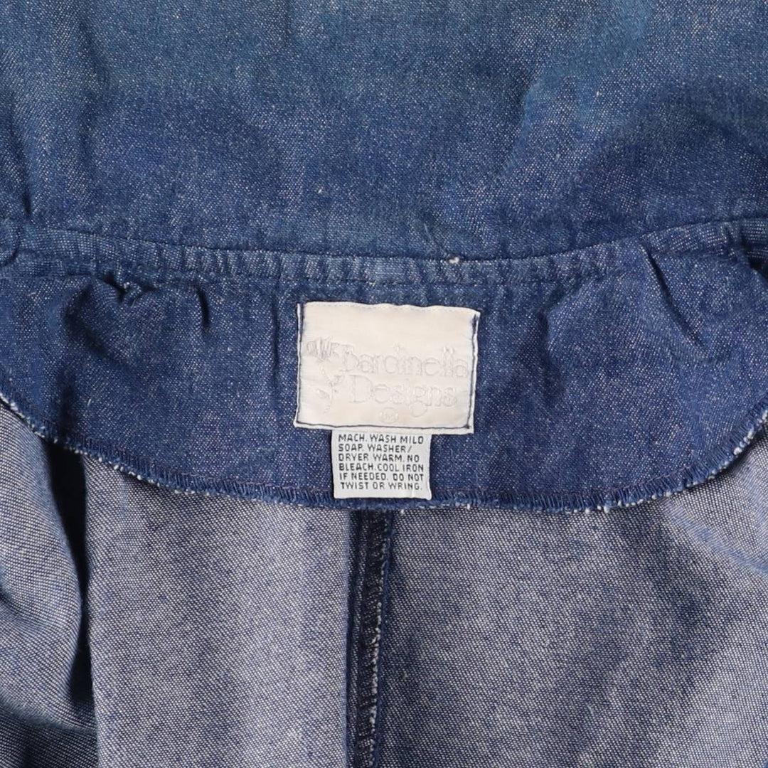 80s~ Bardinella Designs Bat-dyed Denim Double Rider Jacket Women's M Size Vintage /eaa525752