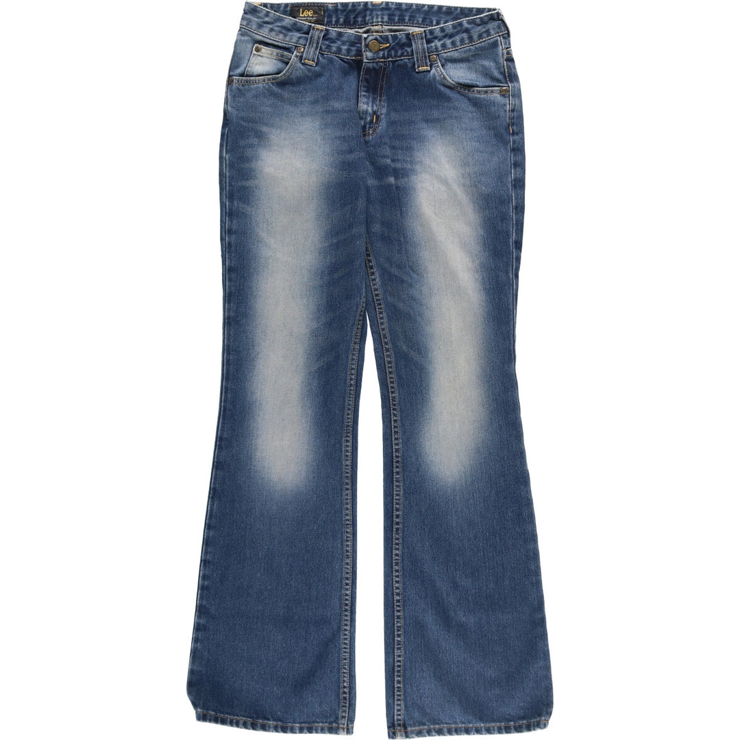 Lee flare cut denim pants for women, size L (w30) cotton blue type Vintage Second Hand