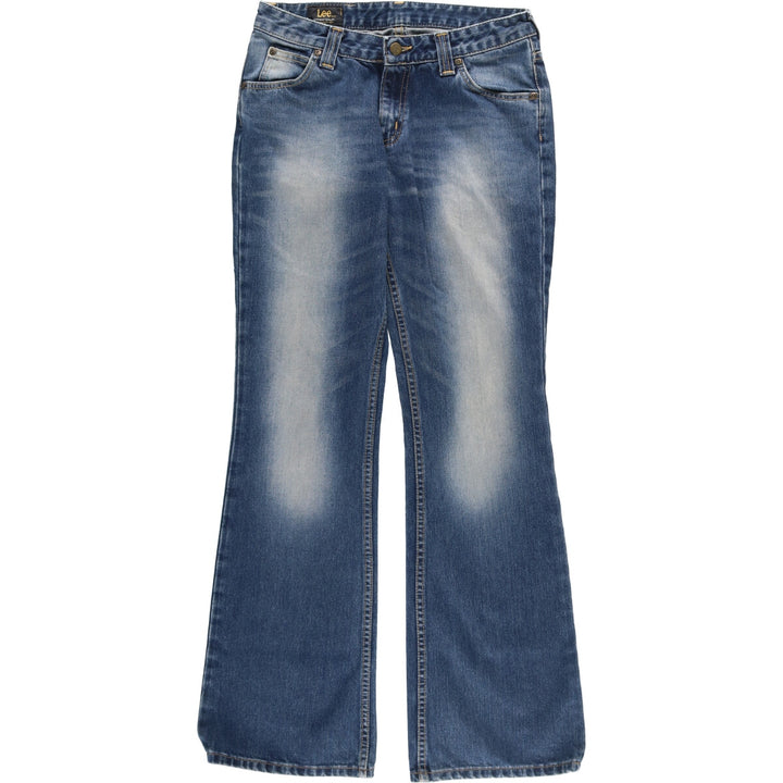 Lee flare cut denim pants for women, size L (w30) cotton blue type Vintage Second Hand