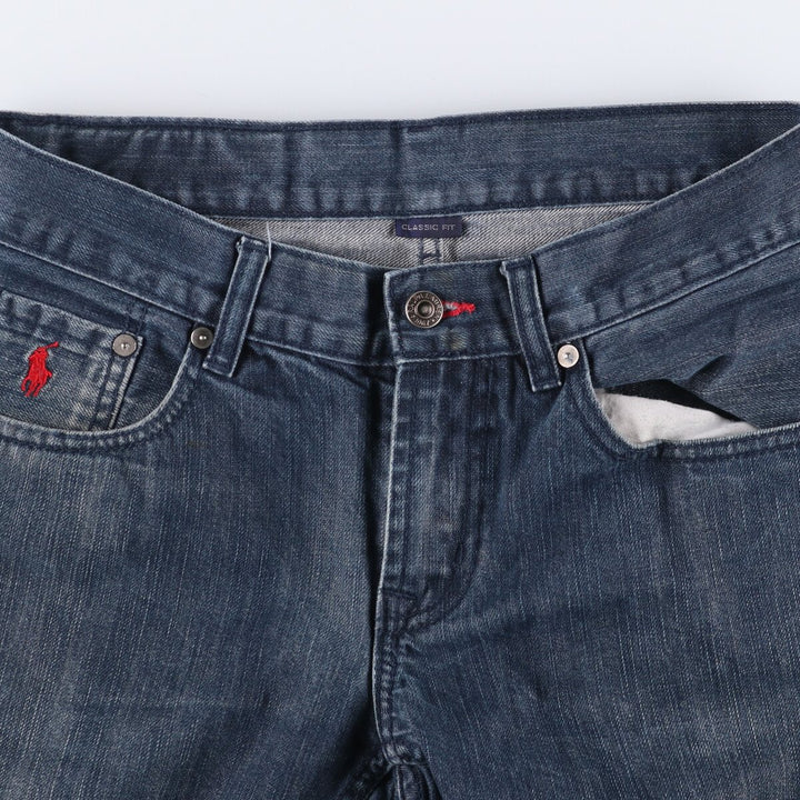 Ralph Lauren POLO RALPH LAUREN CLASSIC FIT straight denim pants women's XL (w32) equivalent unclear blue type Vintage Second Hand