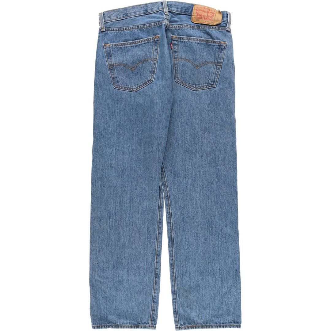 Levi's 501 straight denim pants for men, size W34 cotton Blue type light blue Vintage Second Hand