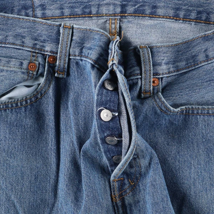 Levi's 501 straight denim pants for men, size W34 cotton Blue type light blue Vintage Second Hand