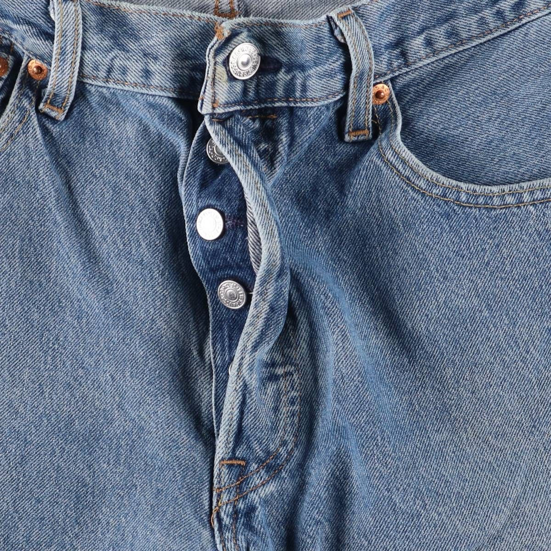 Levi's 501 straight denim pants for men, size W34 cotton Blue type light blue Vintage Second Hand