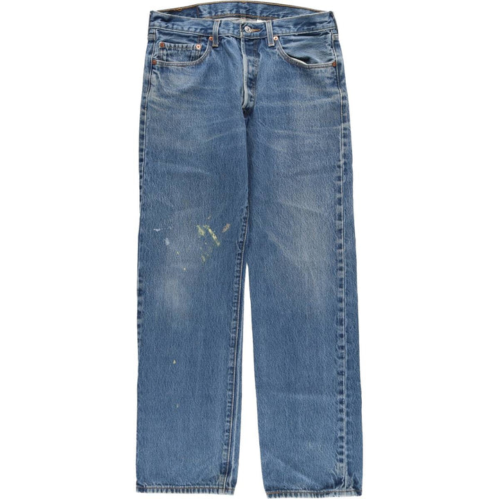 00'S Levi's 501 straight denim pants for men, size W33 cotton Blue type light blue Vintage Second Hand