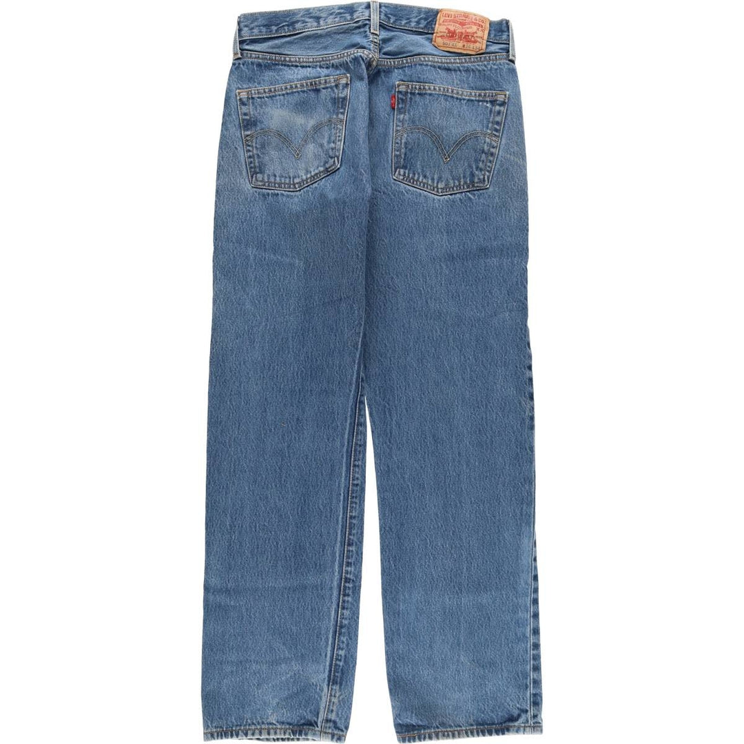00'S Levi's 501 straight denim pants for men, size W33 cotton Blue type light blue Vintage Second Hand