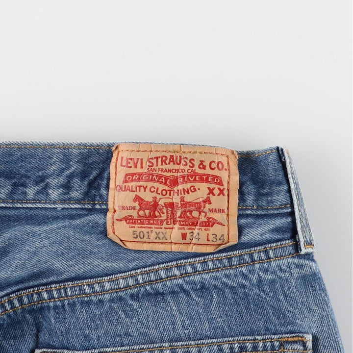 00'S Levi's 501 straight denim pants for men, size W33 cotton Blue type light blue Vintage Second Hand