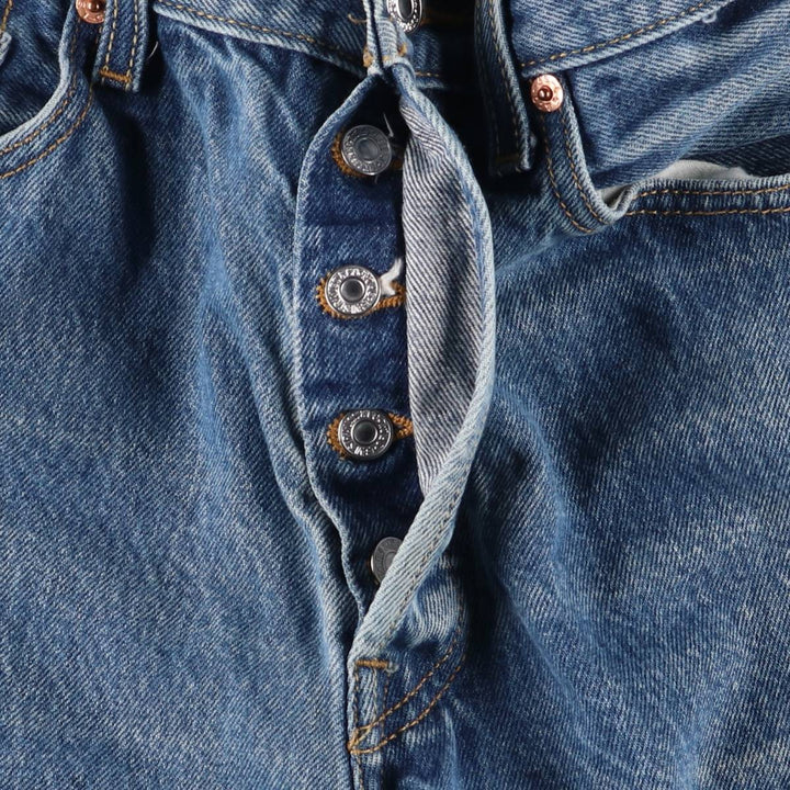 00'S Levi's 501 straight denim pants for men, size W33 cotton Blue type light blue Vintage Second Hand