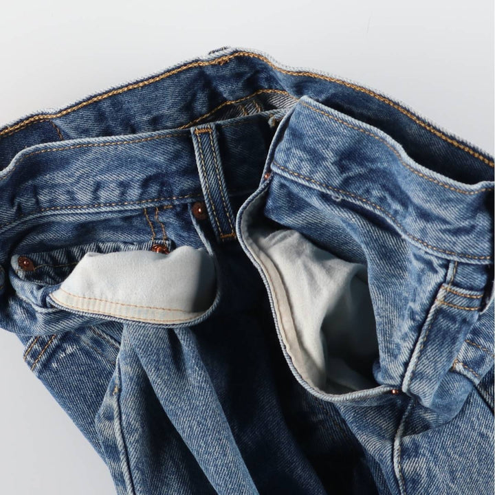 00'S Levi's 501 straight denim pants for men, size W33 cotton Blue type light blue Vintage Second Hand