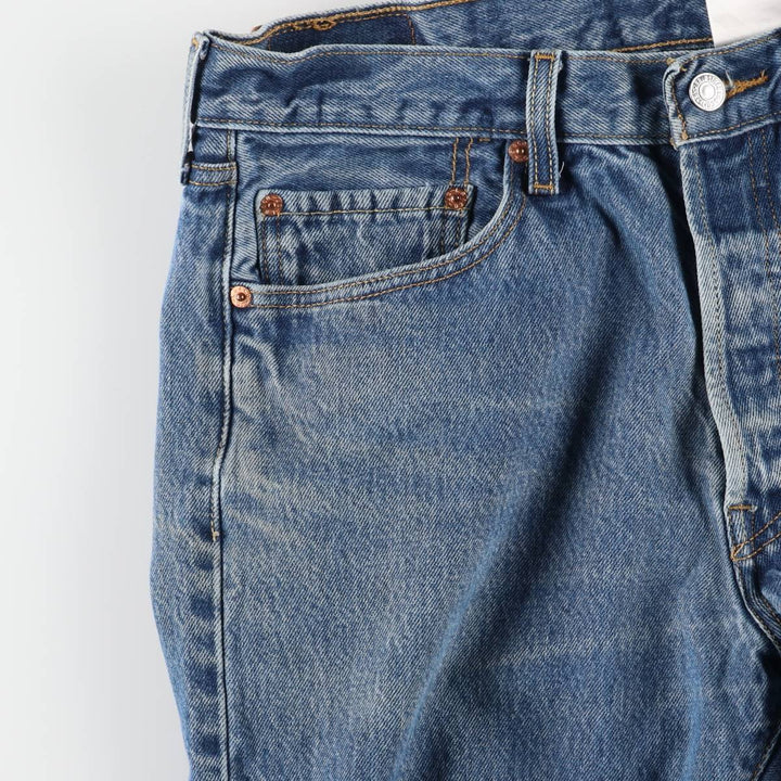 00'S Levi's 501 straight denim pants for men, size W33 cotton Blue type light blue Vintage Second Hand