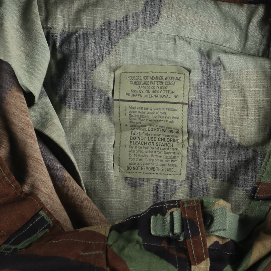 00'S US military genuine woodland camo military cargo pants combat pants made in USA MEDIUM-REGULAR men's w33 equivalent /eaa525839