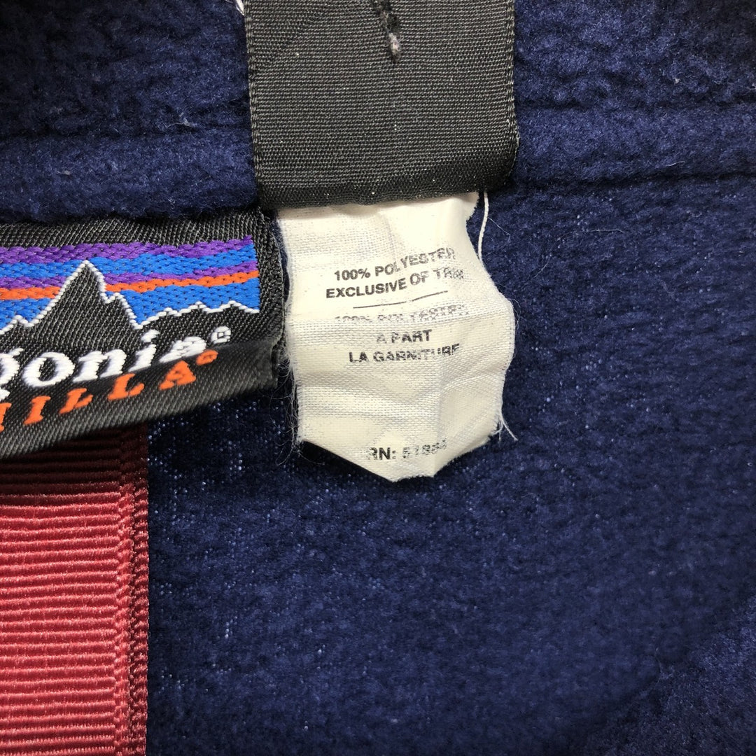 90s-00'S Patagonia SYNCHILLA fleece pullover, men's size L, vintage polyester navy blue type Vintage Second Hand