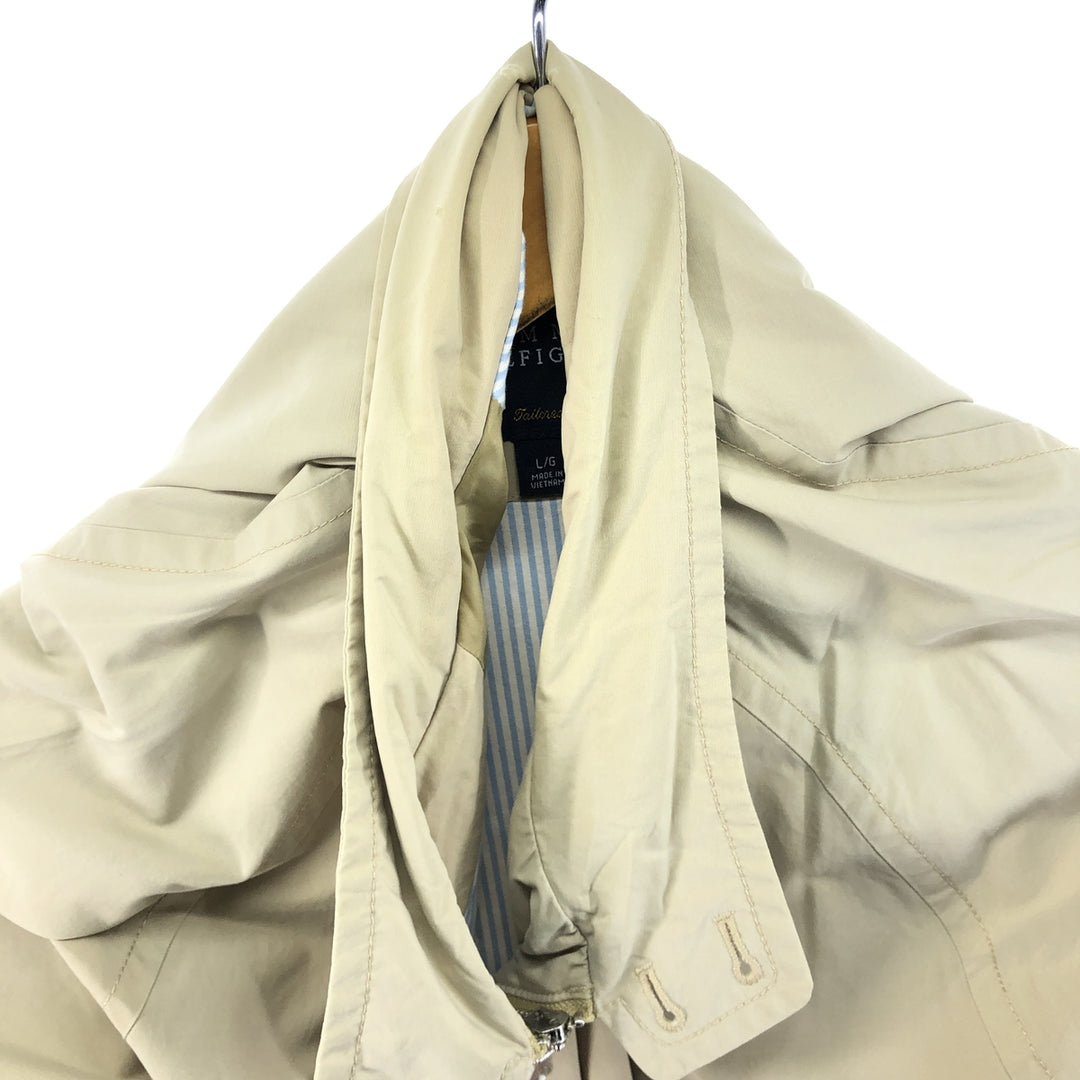 Tommy Hilfiger Swing Top Sports Jacket Men's Size L cotton Beige type Vintage Second Hand