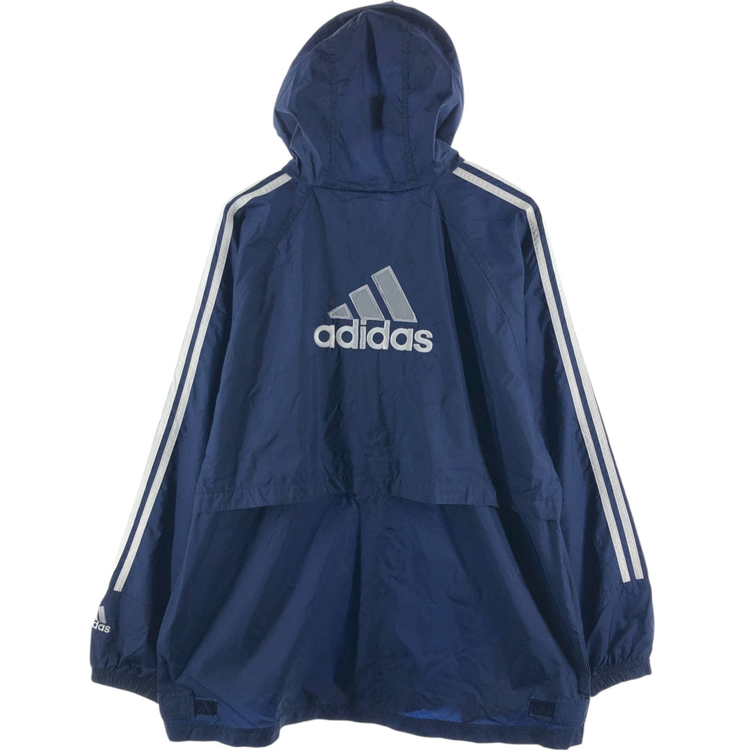 00'S Adidas Back Logo Nylon Parka Men's Size L Nylon navy blue type Vintage Second Hand