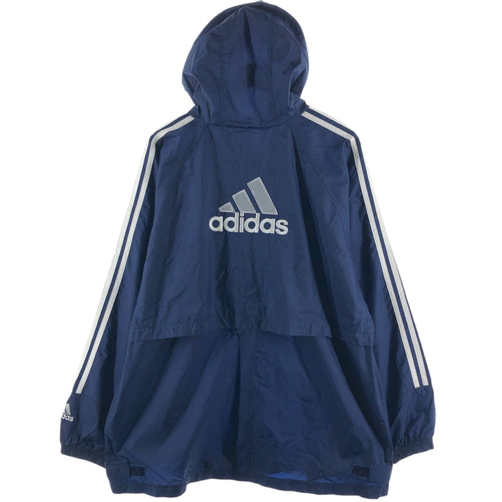 00'S Adidas Back Logo Nylon Parka Men's Size L Nylon navy blue type Vintage Second Hand