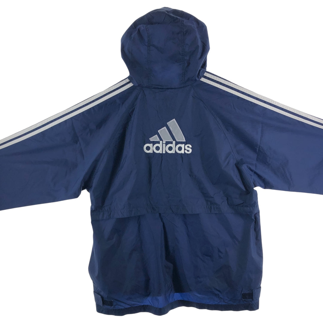 00'S Adidas Back Logo Nylon Parka Men's Size L Nylon navy blue type Vintage Second Hand