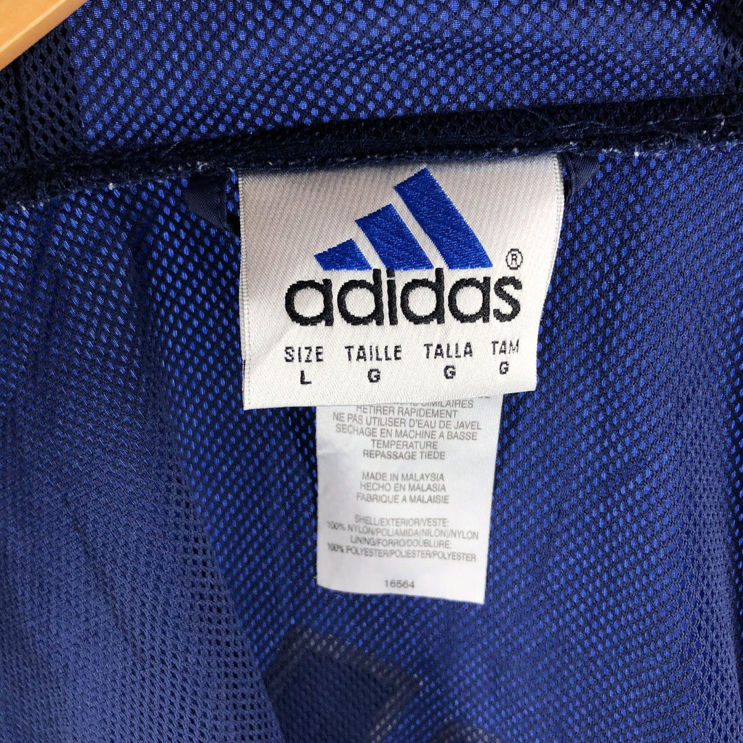 00'S Adidas Back Logo Nylon Parka Men's Size L Nylon navy blue type Vintage Second Hand