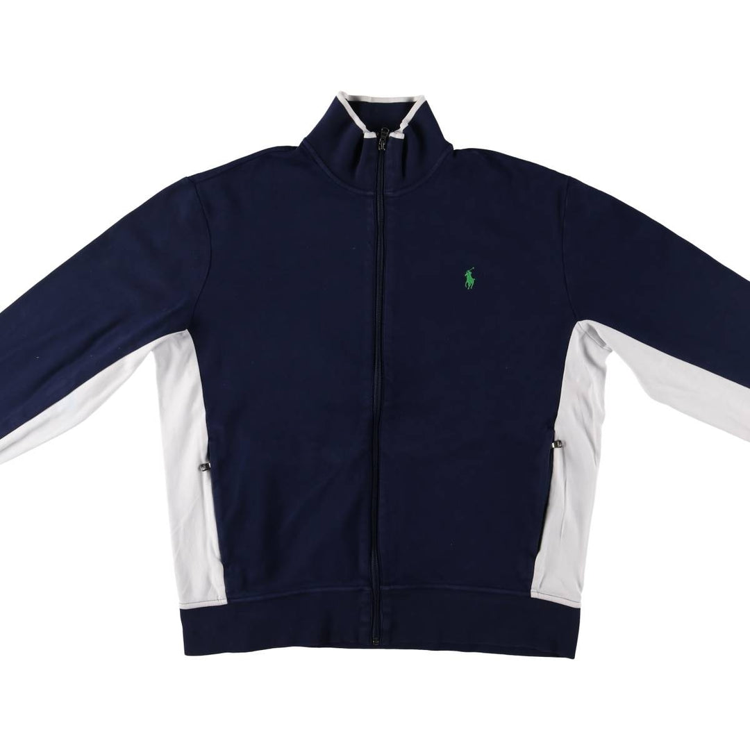 Ralph Lauren POLO RALPH LAUREN Full Zip Sweatshirt Trainer Men's L size cotton navy blue type Vintage Second Hand