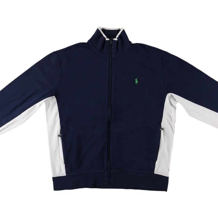 Ralph Lauren POLO RALPH LAUREN Full Zip Sweatshirt Trainer Men's L size cotton navy blue type Vintage Second Hand