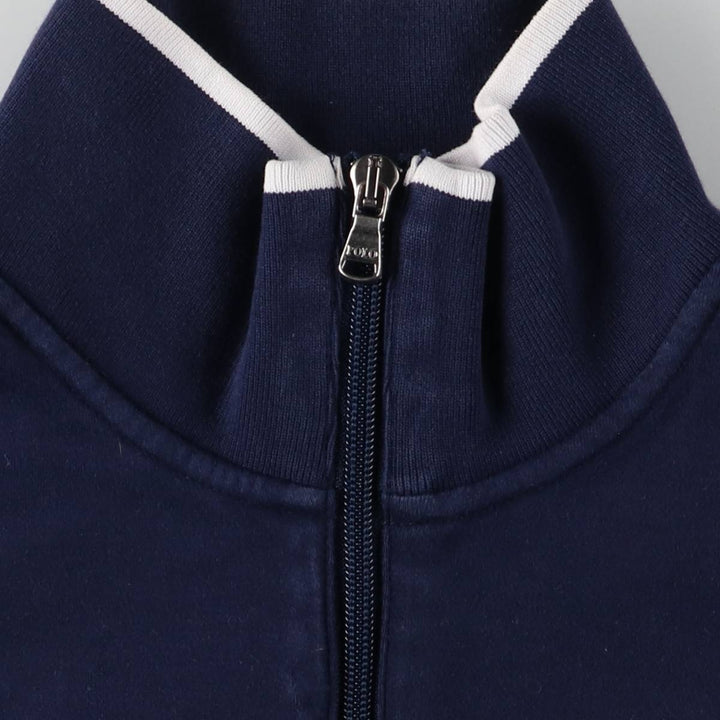 Ralph Lauren POLO RALPH LAUREN Full Zip Sweatshirt Trainer Men's L size cotton navy blue type Vintage Second Hand