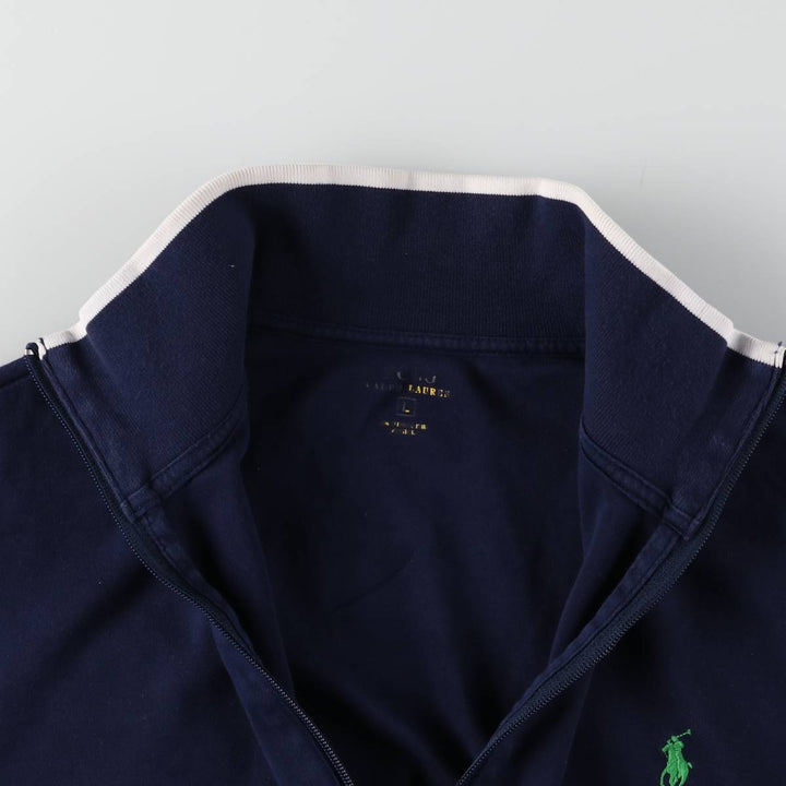 Ralph Lauren POLO RALPH LAUREN Full Zip Sweatshirt Trainer Men's L size cotton navy blue type Vintage Second Hand