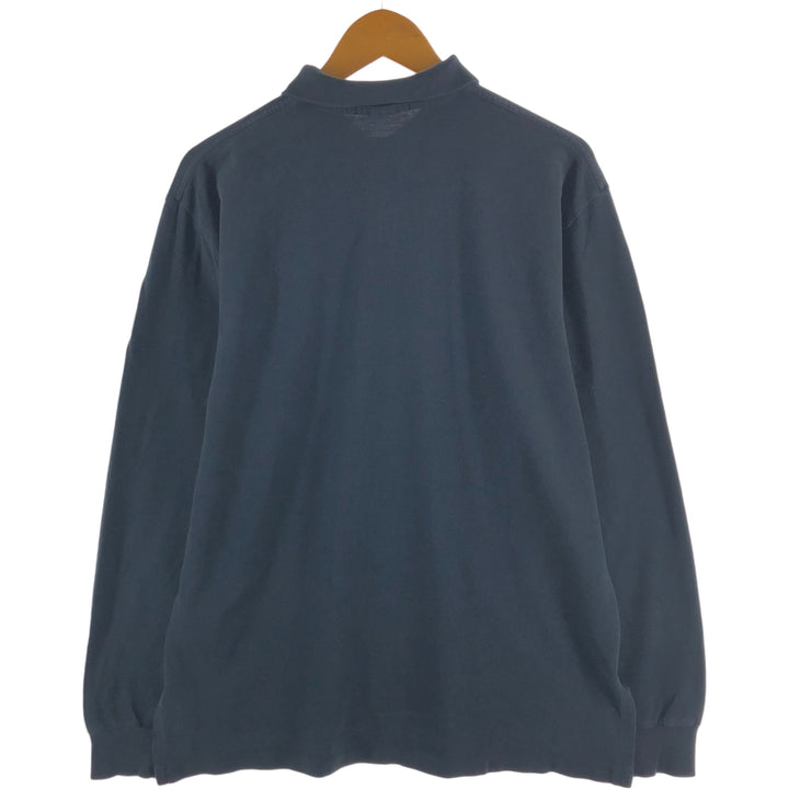 Ralph Lauren POLO by Ralph Lauren long sleeve polo shirt, men's size L cotton black type Vintage Second Hand