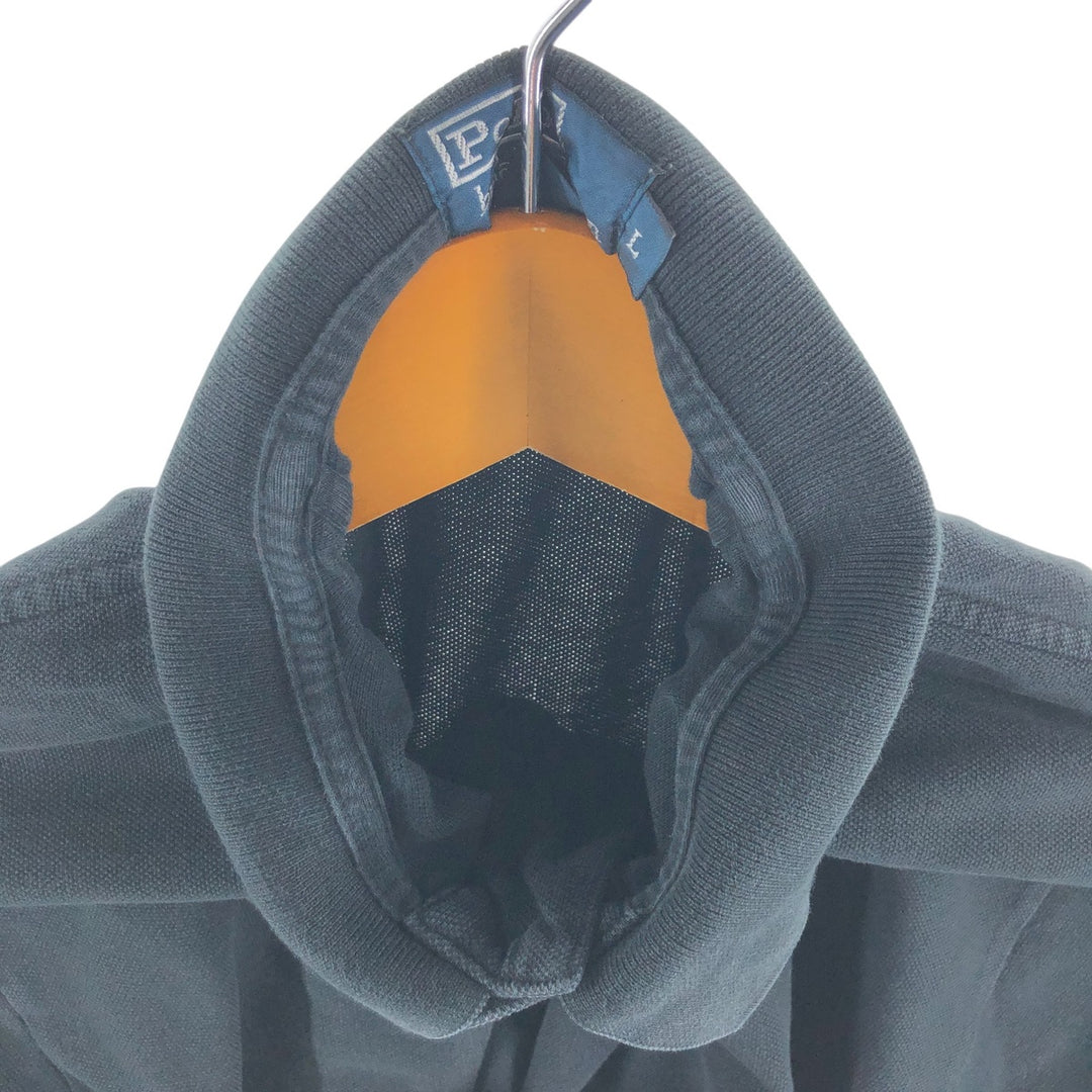 Ralph Lauren POLO by Ralph Lauren long sleeve polo shirt, men's size L cotton black type Vintage Second Hand