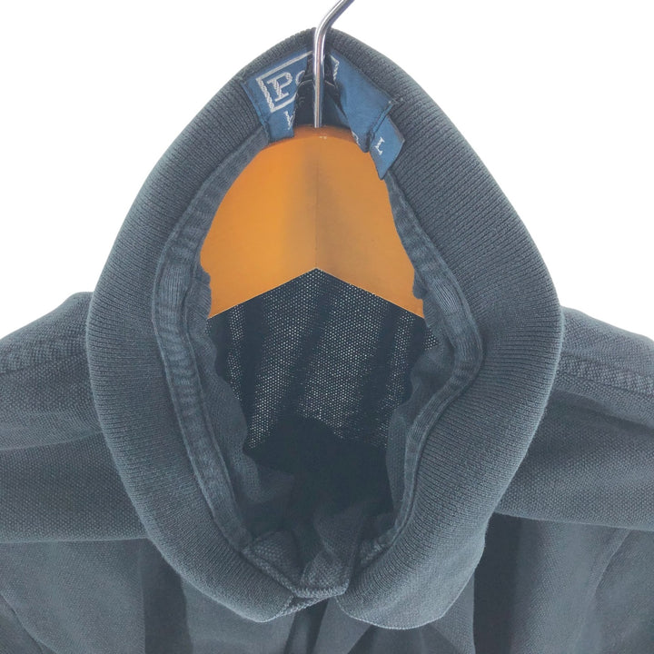 Ralph Lauren POLO by Ralph Lauren long sleeve polo shirt, men's size L cotton black type Vintage Second Hand