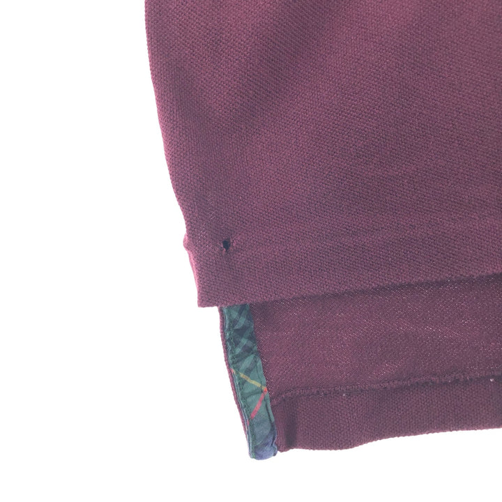 Ralph Lauren POLO by Ralph Lauren long sleeve polo shirt, men's size L cotton wine-red Vintage Second Hand