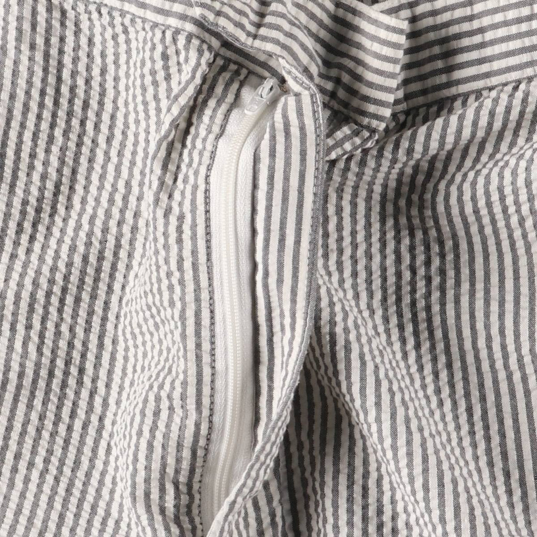Christian Dior MONSIEUR Stripe Pattern Seersucker Slacks Pants Men's W37 polyester white type Vintage Second Hand