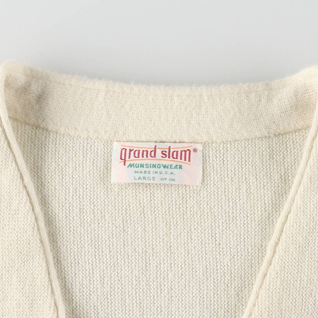 80'S QRAND SLAM Cardigan Made in USA Men's L Size Vintage /eaa526050