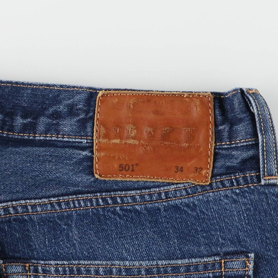 Levi's 501 straight denim pants for men, size W33 cotton blue type Vintage Second Hand