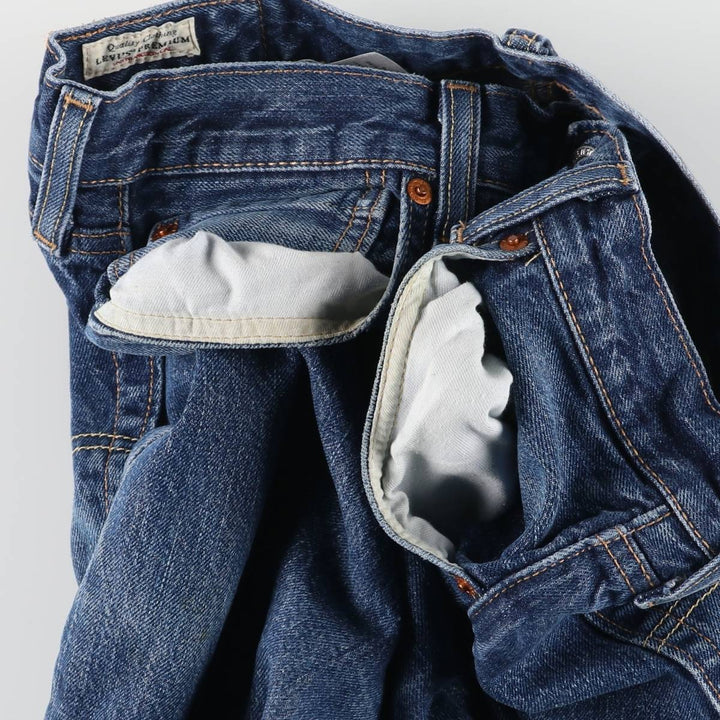 Levi's 501 straight denim pants for men, size W33 cotton blue type Vintage Second Hand