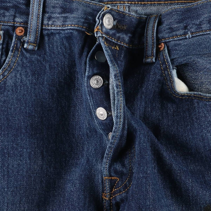 Levi's 501 straight denim pants for men, size W34 cotton blue type Vintage Second Hand