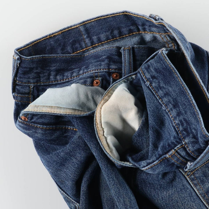 Levi's 501 straight denim pants for men, size W34 cotton blue type Vintage Second Hand