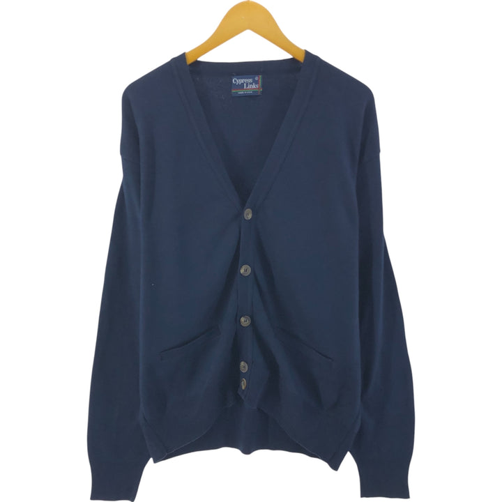 ~90'S Cypress Links Cotton Knit Cardigan Made in USA Men's L Size Vintage /eaa526103