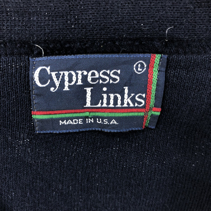 ~90'S Cypress Links Cotton Knit Cardigan Made in USA Men's L Size Vintage /eaa526103