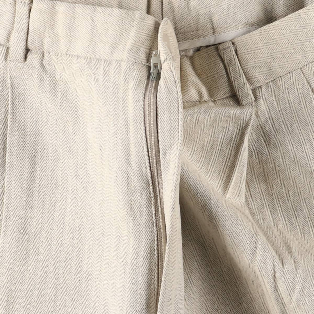 ~90'S Geoffrey Beene BEENE BRITCHES Herringbone Two-pleat Slacks Pants Made in USA Men's W34 Vintage /eaa526136