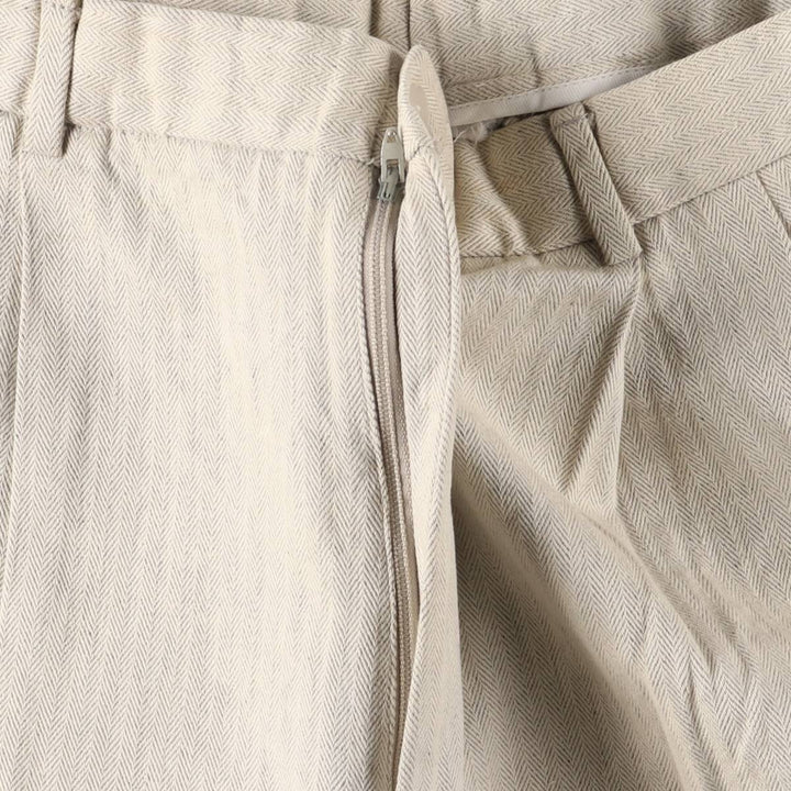~90'S Geoffrey Beene BEENE BRITCHES Herringbone Two-pleat Slacks Pants Made in USA Men's W34 Vintage /eaa526136