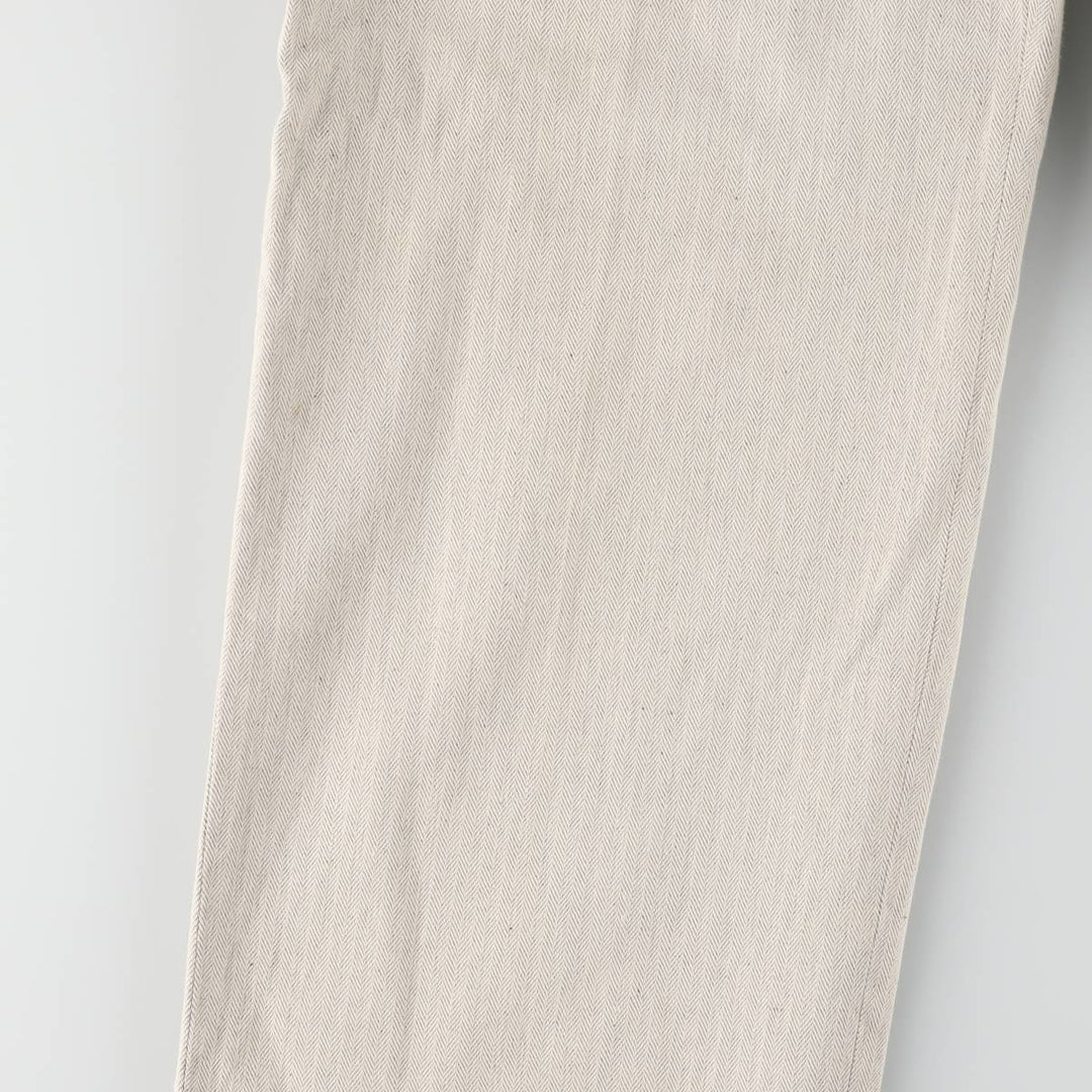 ~90'S Geoffrey Beene BEENE BRITCHES Herringbone Two-pleat Slacks Pants Made in USA Men's W34 Vintage /eaa526136