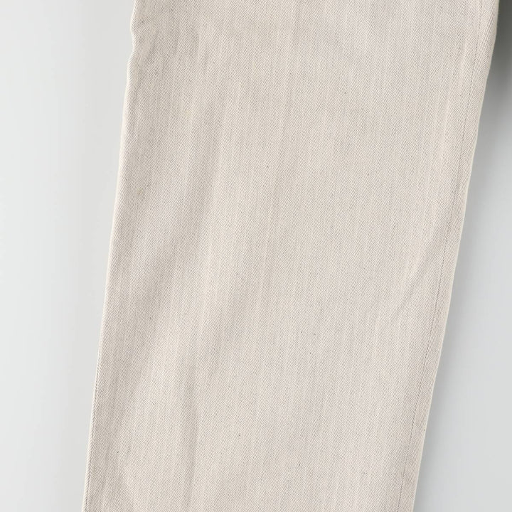 ~90'S Geoffrey Beene BEENE BRITCHES Herringbone Two-pleat Slacks Pants Made in USA Men's W34 Vintage /eaa526136