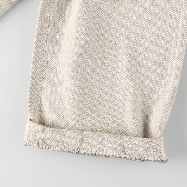 ~90'S Geoffrey Beene BEENE BRITCHES Herringbone Two-pleat Slacks Pants Made in USA Men's W34 Vintage /eaa526136