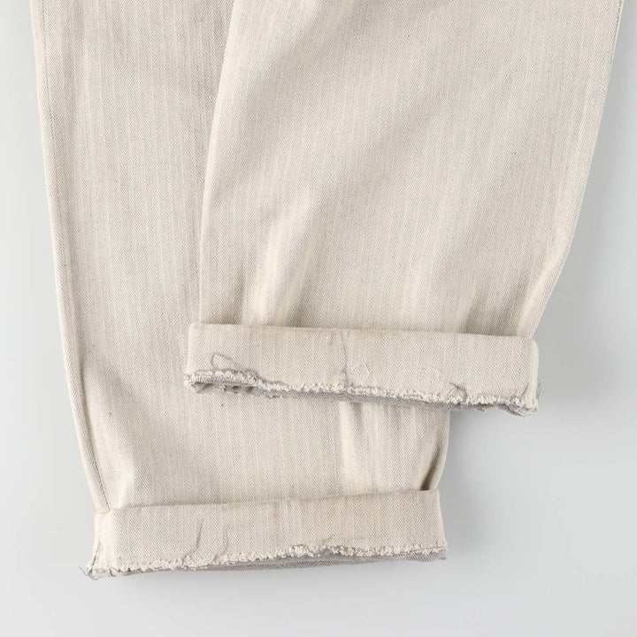 ~90'S Geoffrey Beene BEENE BRITCHES Herringbone Two-pleat Slacks Pants Made in USA Men's W34 Vintage /eaa526136