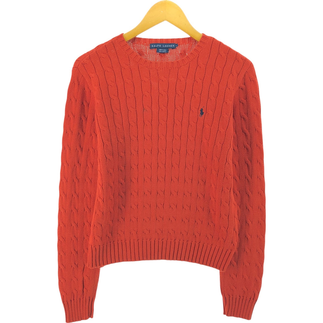 Ralph Lauren RALPH LAUREN Cable knit cotton sweater Women's size L / eaa526152