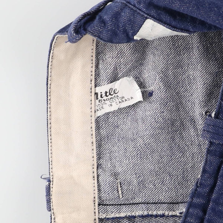 Bat-dyed bell-bottom denim pants, made in Canada, women's size L (w28). cotton blue type Vintage Second Hand